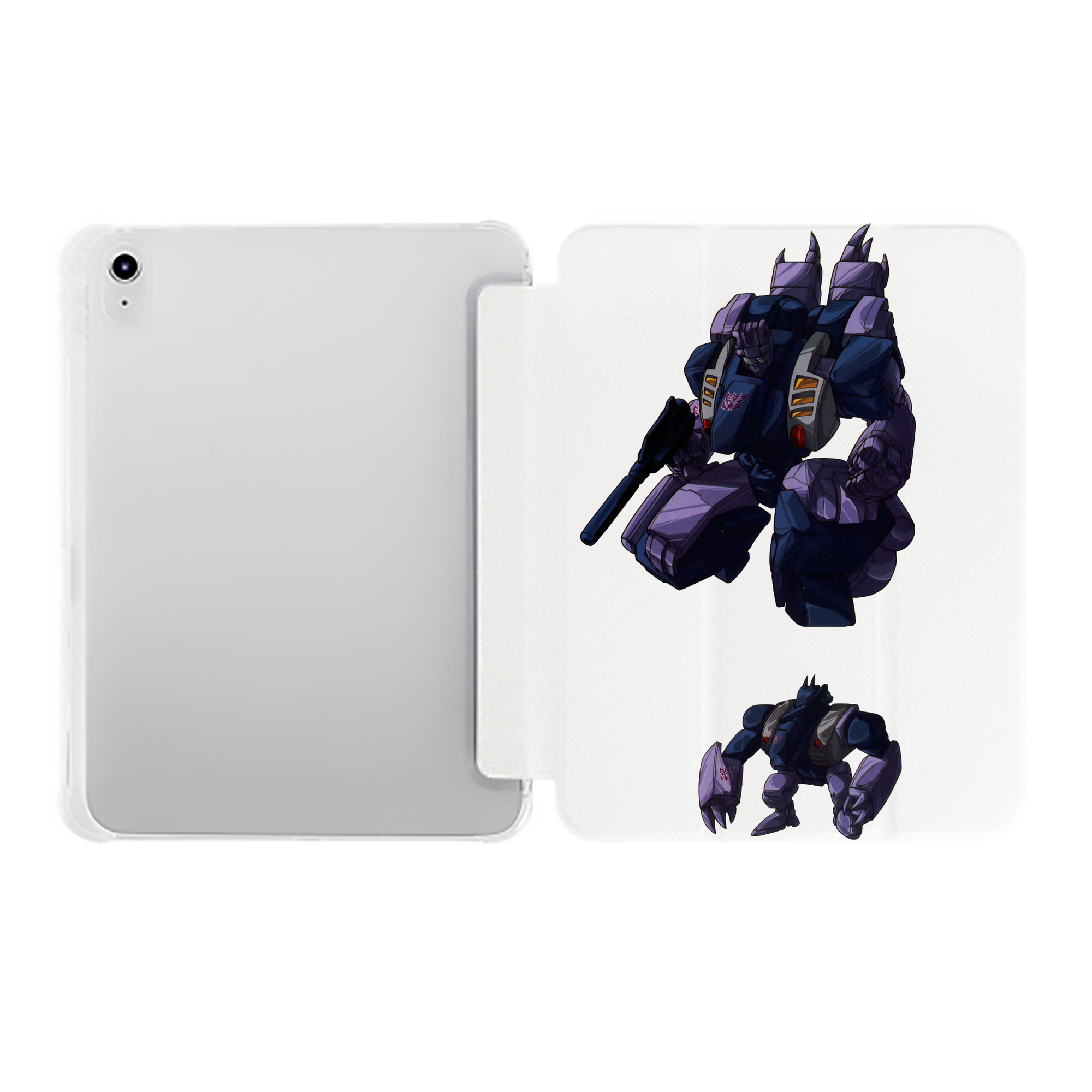 （画像用）  IPad ケース ペン収納付き 三つ折りスタンド PUレザー×シリコン 対応機種9.5/10.5/10.9インチ